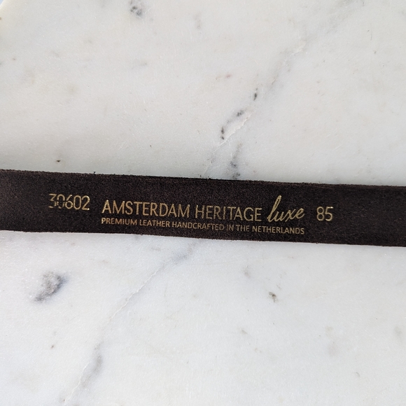 Amsterdam Heritage Luxe Belt Carli Black Itailian Leather Snake Print Belt main image 13